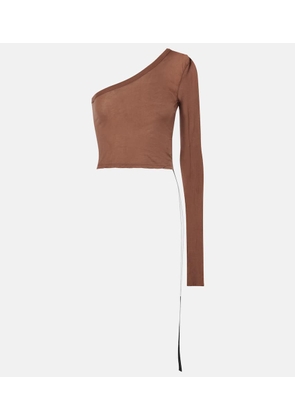 Rick Owens Ziggy cotton jersey top