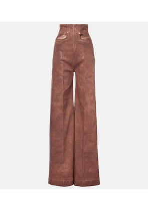 Rick Owens Dirt Cooper high-rise wide-leg jeans