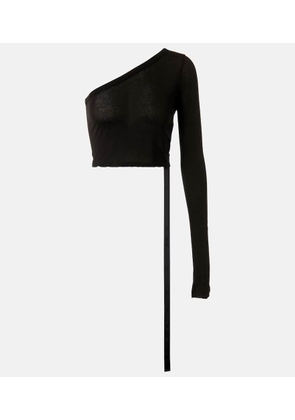 Rick Owens Ziggy one-shoulder crop top