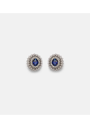 Yeprem Y-Couture 18kt white gold earrings with diamonds and sapphires