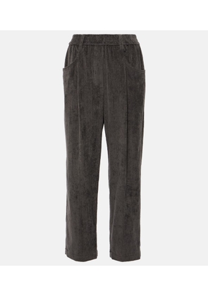 Brunello Cucinelli Pleated cotton straight pants
