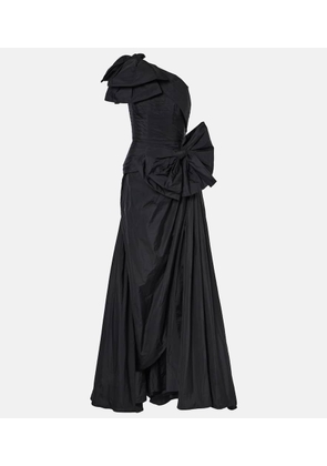 Elie Saab Bow-detail one-shoulder taffeta gown