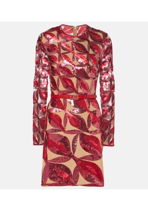 Elie Saab Diana sequined tulle minidress