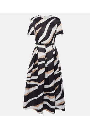 Elie Saab Printed silk-blend midi dress