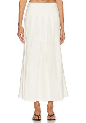 ALFIE Plissee Skirt in Creme - Cream. Size S (also in ).