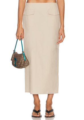 ALFIE Valletta Skirt in Oxford Tan - Tan. Size M (also in S, XS).
