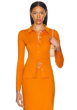 ALFIE Le Polo Top in Apricot Orange - Orange. Size S (also in XS).