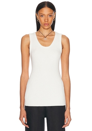 Enza Costa Boucle Knit Tunic Top in Off White - White. Size XS (also in ).