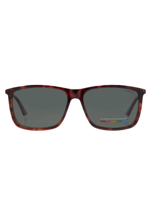 Polaroid Polairzed Green Rectangular Mens Sunglasses PLD 4130/S/X 0086/UC 59