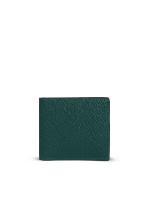 Smythson 6 Card Slot Wallet In Panama In Forest