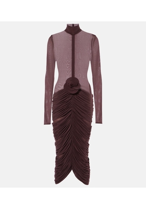 Magda Butrym Floral-applique midi dress