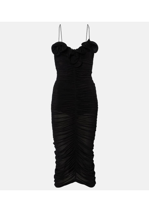 Magda Butrym Ruffled ruched jersey midi dress