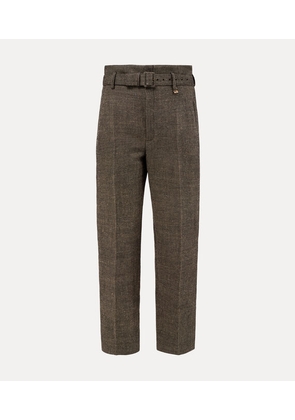 Vivienne Westwood Belted Cigar Trousers Hemp-wool Drill Black-beige 50 Men