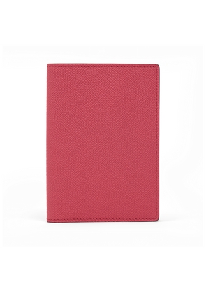 Smythson Passport Cover In Panama In Raspberry