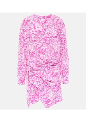 Isabel Marant Habla draped silk-blend minidress