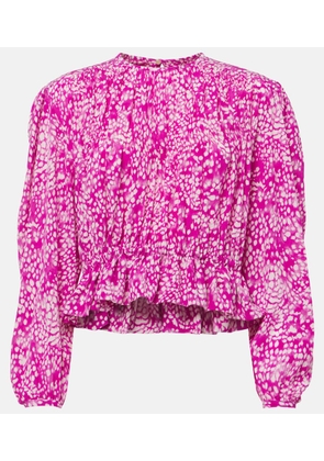 Isabel Marant Gelina printed silk-blend top