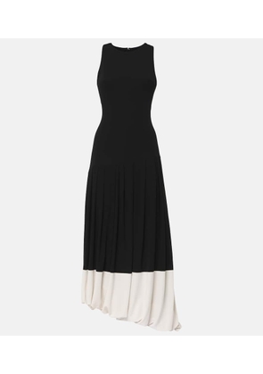 Victoria Beckham Colorblocked jersey midi dress