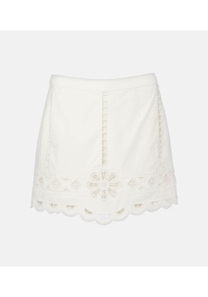 Isabel Marant Palmira embroidered cotton miniskirt