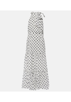 Rixo Eleanor halterneck cotton midi dress