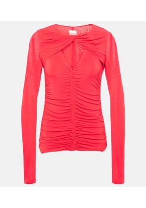 Isabel Marant Vandalia gathered jersey top