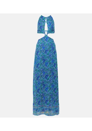 Rixo Lenny printed cutout maxi dress