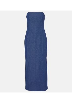 Tove Alba strapless denim midi dress