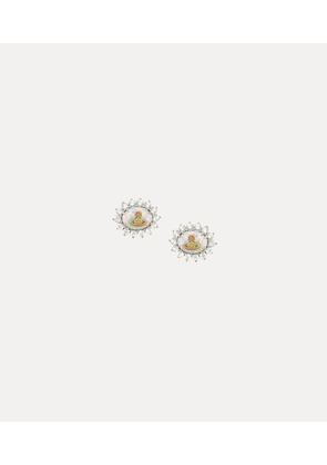 Vivienne Westwood Annia Earrings Platinum-gold-white-synthetic-opal-white-cz Platinum-gold-white-synthetic-opal-white-cz Women