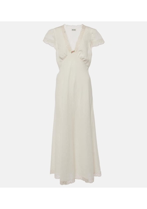 Rixo Clarice lace-trimmed midi dress