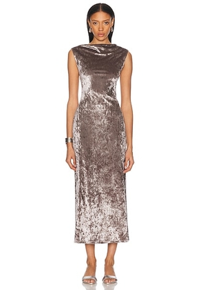 ALFIE Malu Dress in Taupe - Brown. Size L (also in M, S, XS).