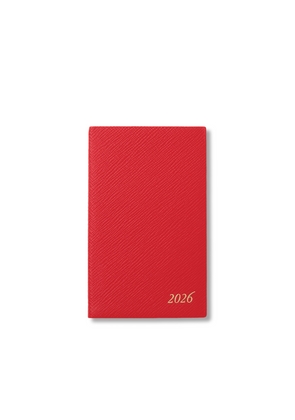 Smythson 2026 Panama Weekly Diary With Pocket In Scarlet Red