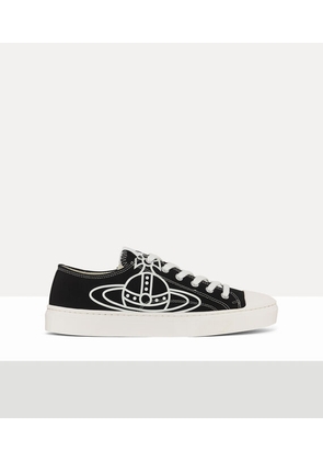 Vivienne Westwood Low Top Canvas Plimsoll Cotton Canvas Black 4-37 Women