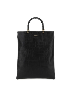 Jil Sander Black Leather Medium Shopping Bag