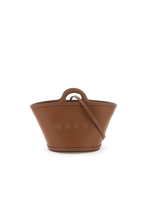 Marni Tropicalia Small Bag In Brown Leather