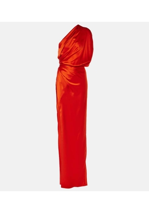 The Sei Draped one-shoulder silk satin gown