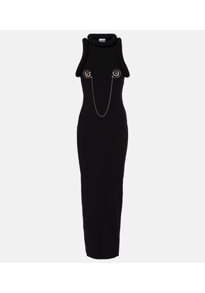 Jean Paul Gaultier 3D embellished jersey maxi dress