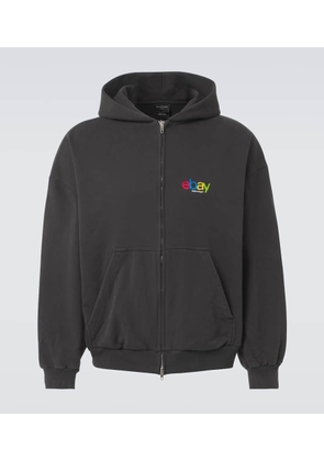 Balenciaga Printed cotton jersey hoodie