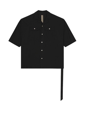 DRKSHDW by Rick Owens Magnum Tommy Shirt in Black - Black. Size S (also in ).