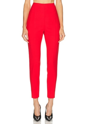 Carolina Herrera Slim Straight Trouser in Scarlet - Red. Size 6 (also in 0).