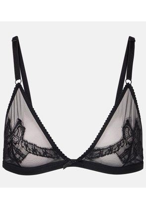 Dolce&Gabbana Lace-trimmed tulle bralette