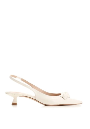 Stuart Weitzman Rosie 35 Leather Slingback Heels, Brand Size 38 ( US Size 7.5 )