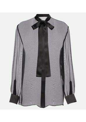 Dolce&Gabbana Tie-neck silk blouse