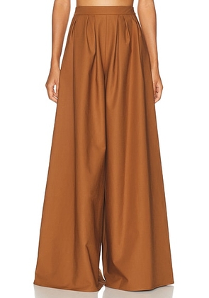 Carolina Herrera Palazzo Pant in Nutmeg - Brown. Size 2 (also in ).