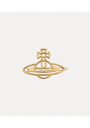 Vivienne Westwood Thin Line Hair Clip Gold Swarovski Crystals Unisex