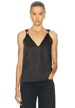 Brandon Maxwell Drew Tank Top in Black - Black. Size 0 (also in ).
