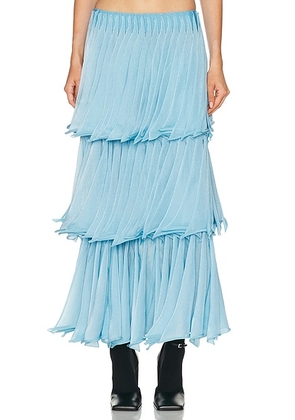 ALAÏA ALAΪA Layered Skirt in Bleu Glacier - Baby Blue. Size 36 (also in 38).