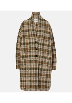 Marant Etoile Gabriel checked wool-blend overcoat