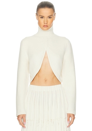 ALAÏA ALAΪA Cut-Out Sweater in Blanc Naturel - White. Size 34 (also in ).