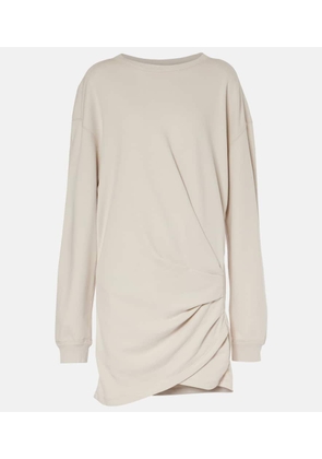 Marant Etoile Pipper draped cotton jersey minidress