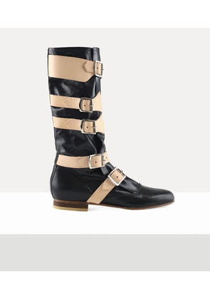 Vivienne Westwood Pirate Boot Leather Black 3-36 Unisex