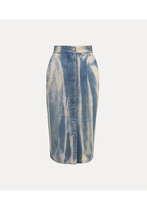 Vivienne Westwood Trouser Skirt Bleach Denim Blue 28 Women